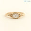 Tulip antique cushion lab diamond vintage engagement ring wedding ring DisneyValley