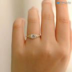Tulip antique cushion lab diamond vintage engagement ring wedding ring DisneyValley