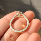 Old European Cut Round Diamond Ring in Solitaire Style