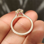 Solitaire Oval Diamond Ring In Art Deco