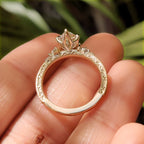 Art Deco Dutch Marquise Ring in Milgrain Details