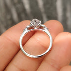 Oval Cut Diamond Ring With Side Stone Style In Muse Setting