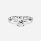 2.0 CT- 2.20 CT Oval Moissanite Solitaire Engagement Ring