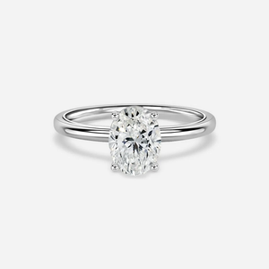 2.0 CT- 2.20 CT Oval Moissanite Solitaire Engagement Ring