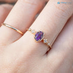 Unique large oval birthstone ring, Vintage inspired oval birthstone jewelry DisneyValley