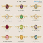 Unique large oval birthstone ring, Vintage inspired oval birthstone jewelry DisneyValley