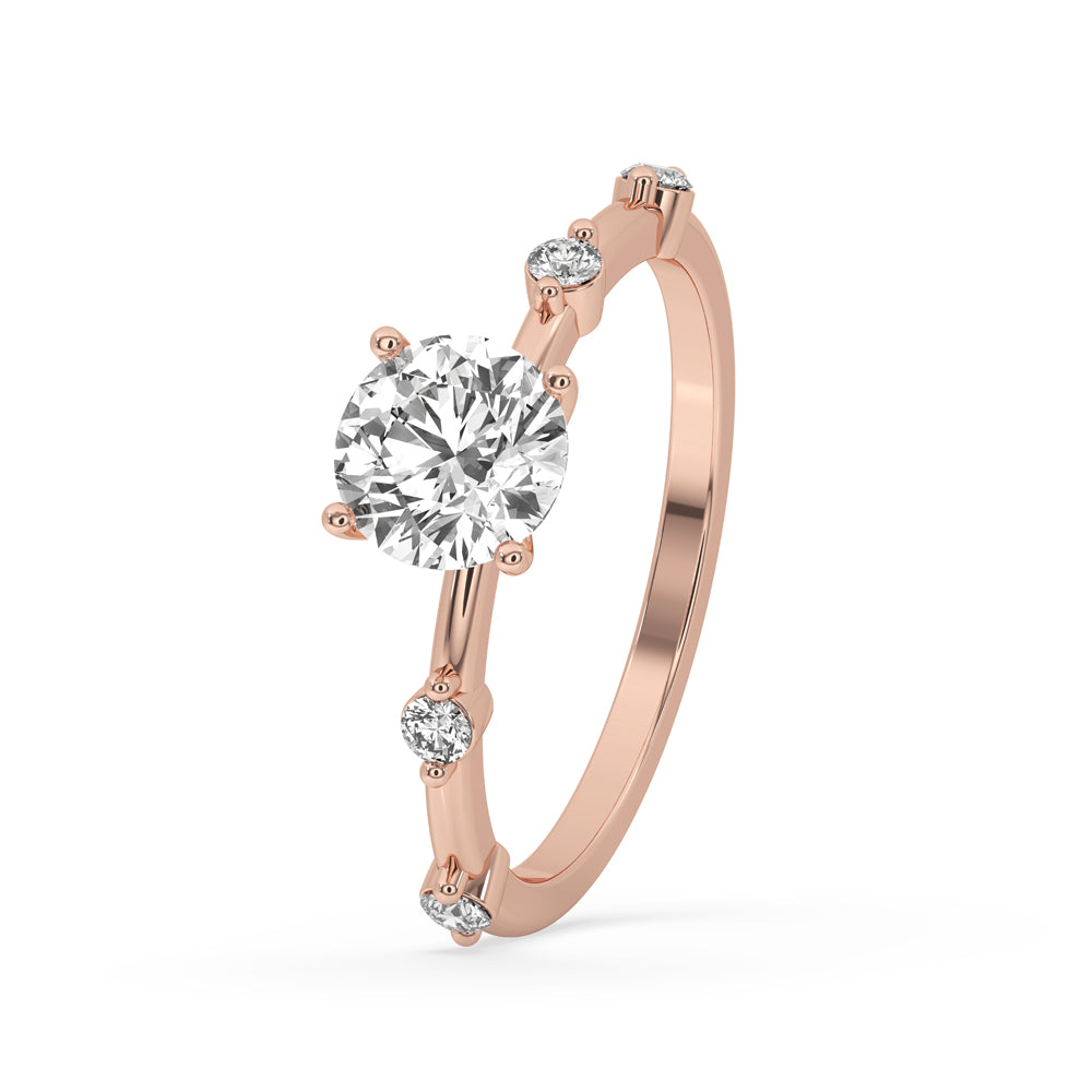 Round Cut Lab Grown Diamond Ring
