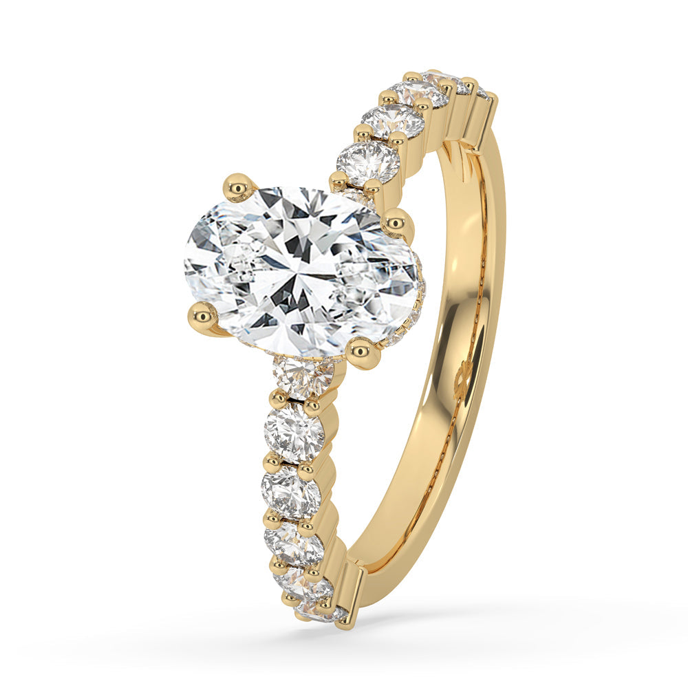 Oval Diamond Engagement Ring with Prong Setting