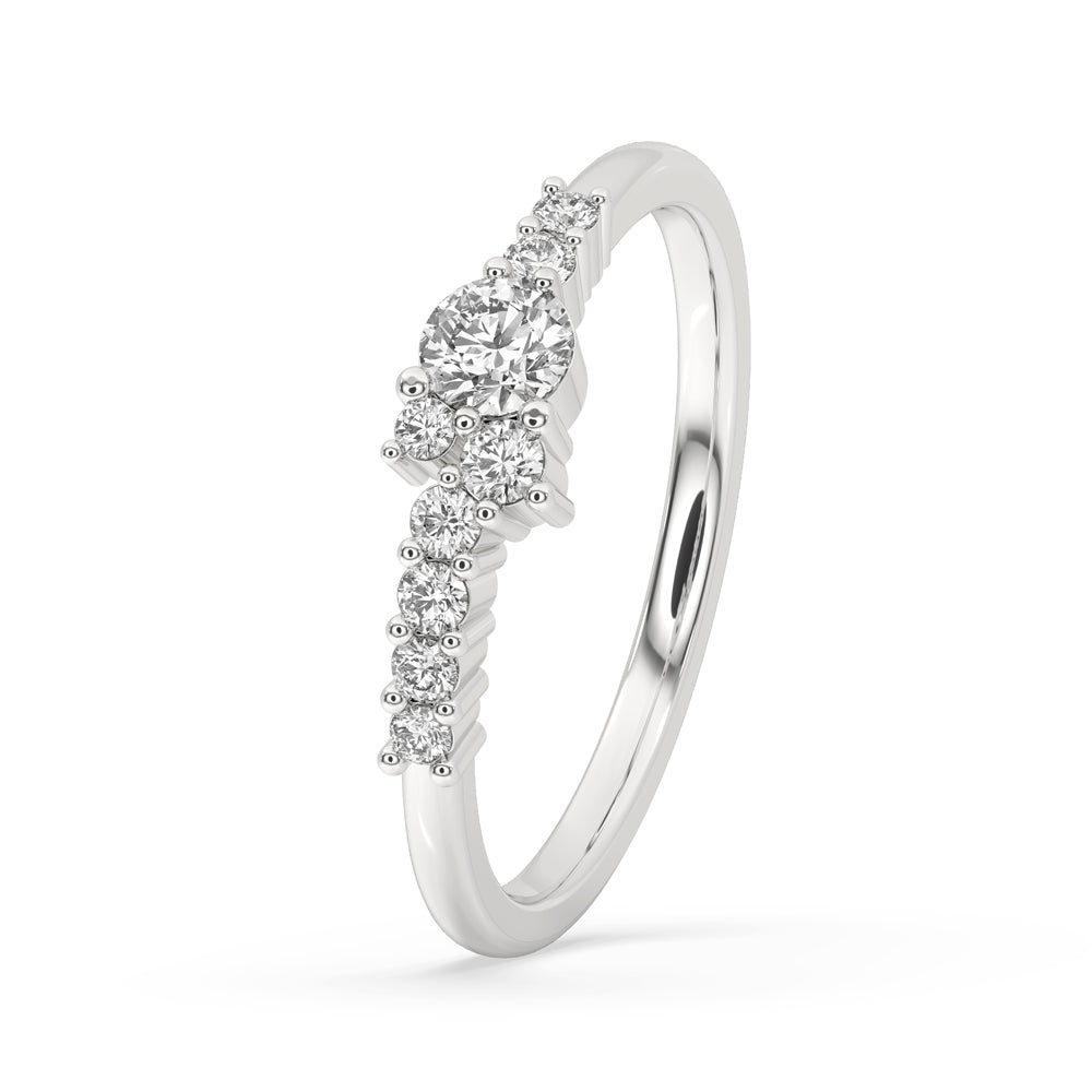 Cluster Engagement Ring for Modern Style