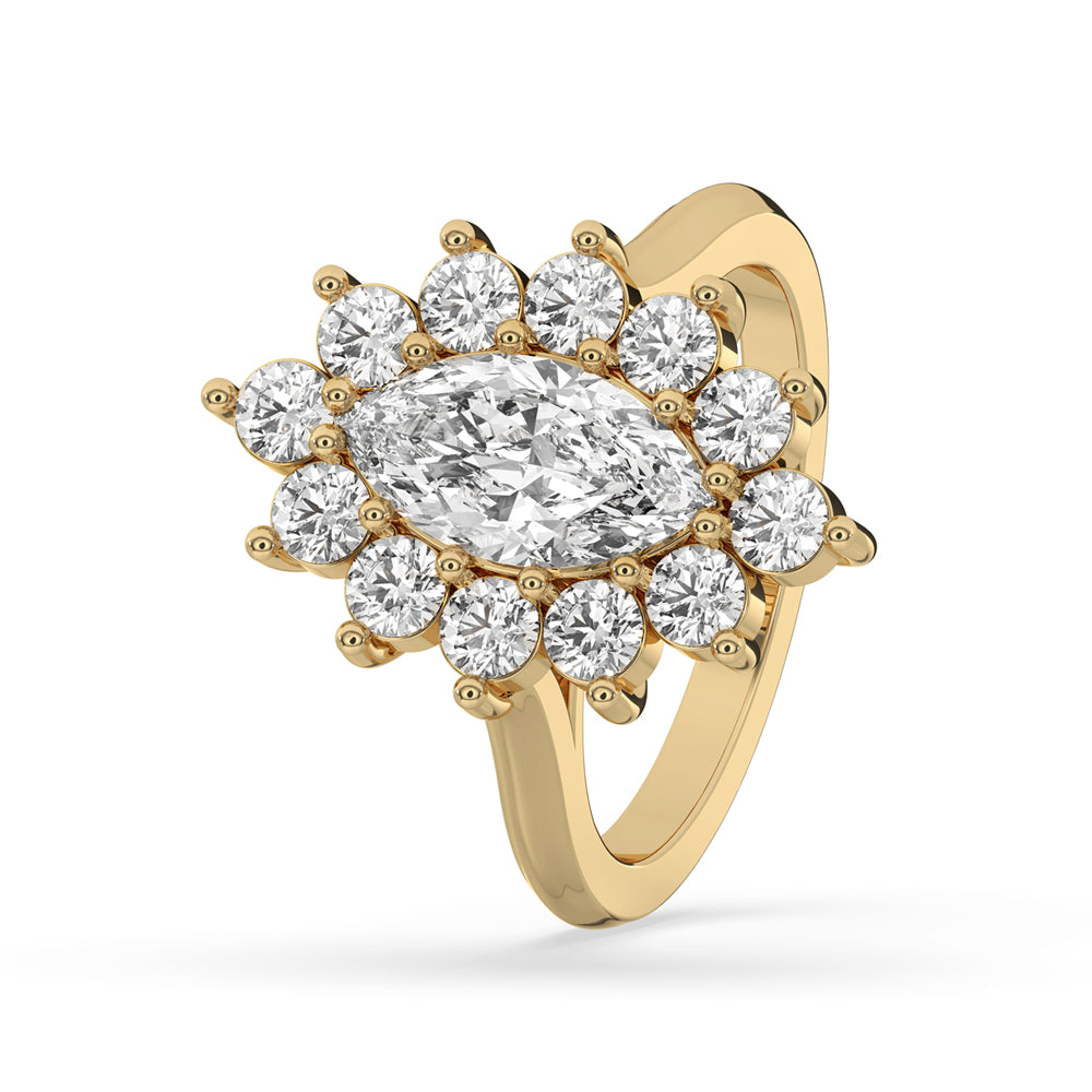 Cluster Engagement Ring