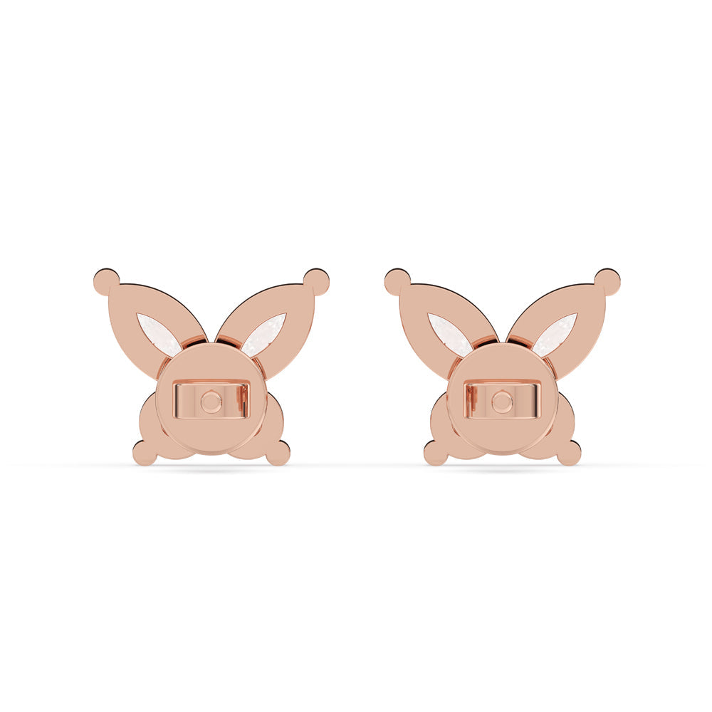 Butterfly Earrings With Round And Marquise Cut
