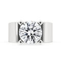 Wide Band Diamond Ring