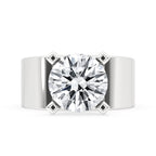 Wide Band Diamond Ring