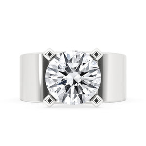 Wide Band Diamond Ring