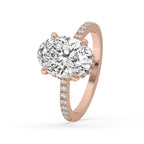 Oval Hidden Halo Engagement Ring for Modern Elegance
