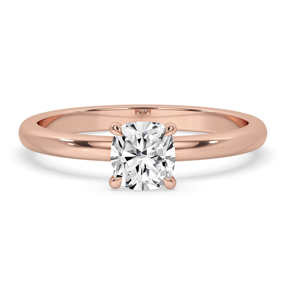 Cushion Cut Ring With Solitaire Style