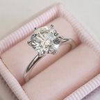1.50 CT Round Brilliant Cut Moissanite Solitaire Engagement Ring