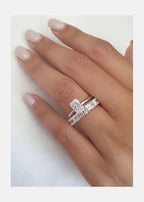 1.0 CT Radiant Cut Moissanite Solitaire Style Engagement Ring