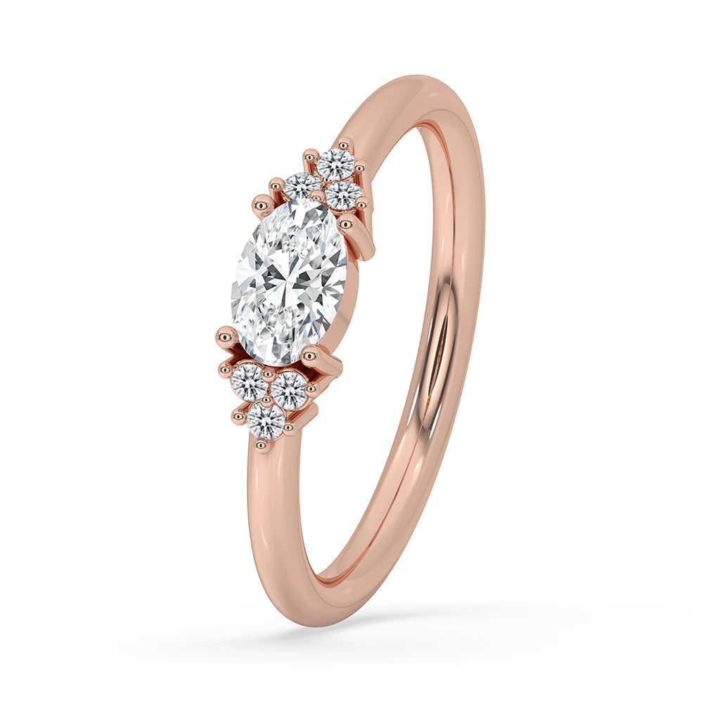 7 Stone Diamond Ring In Rose Gold Secondary image