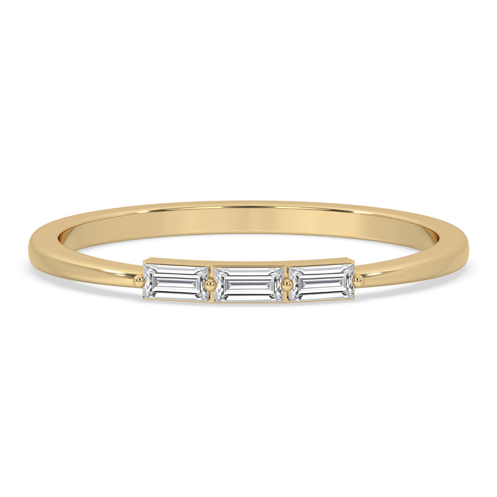 Baguette Diamond Band - Three Stone Style Main image