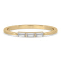 Baguette Diamond Band - Three Stone Style