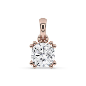 Cushion Cut Solitaire Diamond Pendant