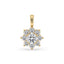 Cluster Halo Yellow Gold Diamond Pendant