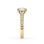Round Cut Diamond Ring - Pave Style