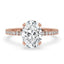 Oval Hidden Halo Engagement Ring With Pave Style