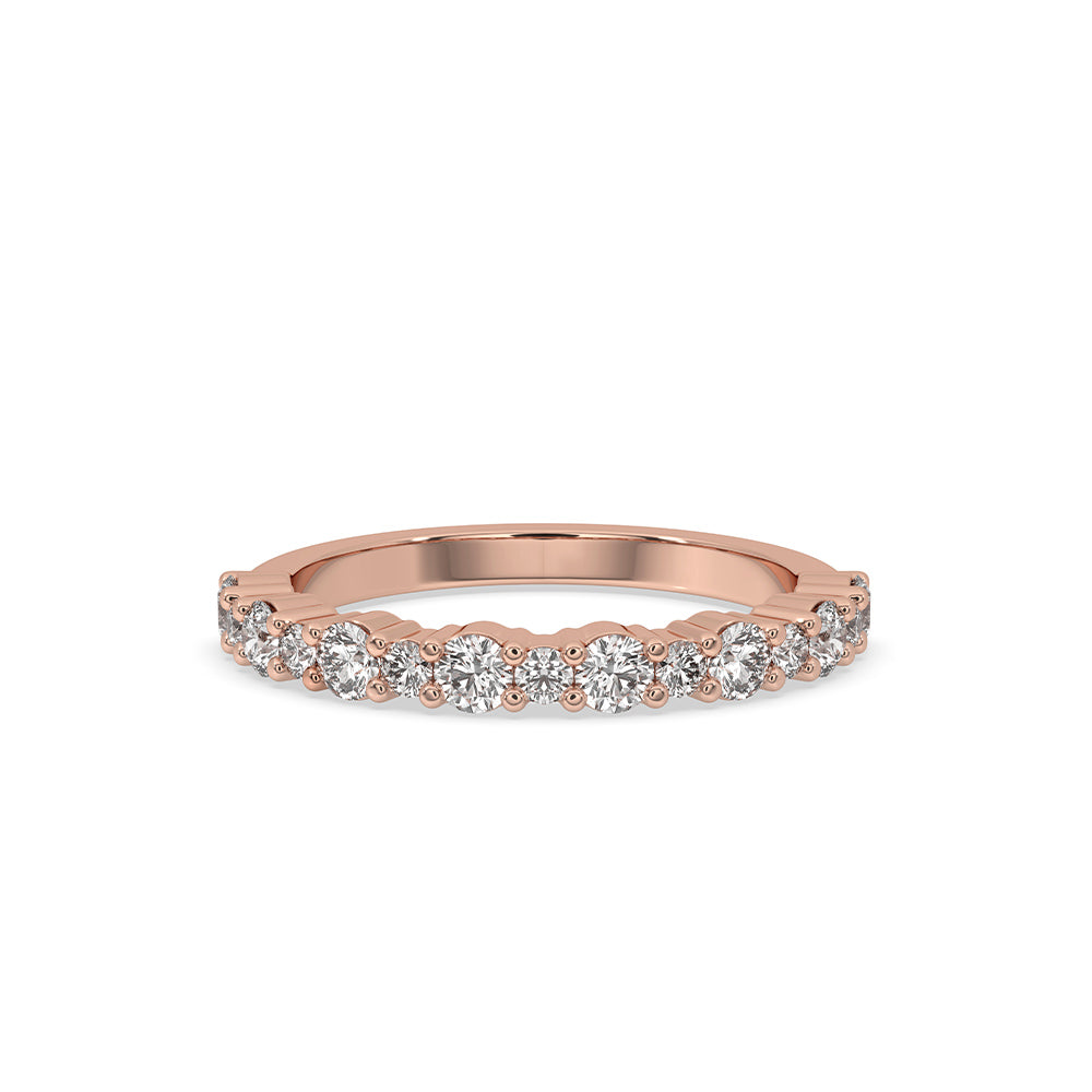 Half Eternity Diamond Band With Round Cut Imagen principal del producto