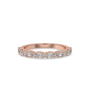 Half Eternity Diamond Band With Round Cut