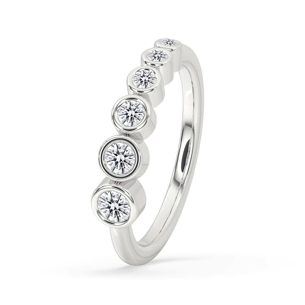 Bezel Set Diamond Band - Round Diamond