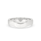 Simple Womens Wedding Band In Curvy Style