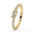 Baguette Wedding Band – Bypass Setting