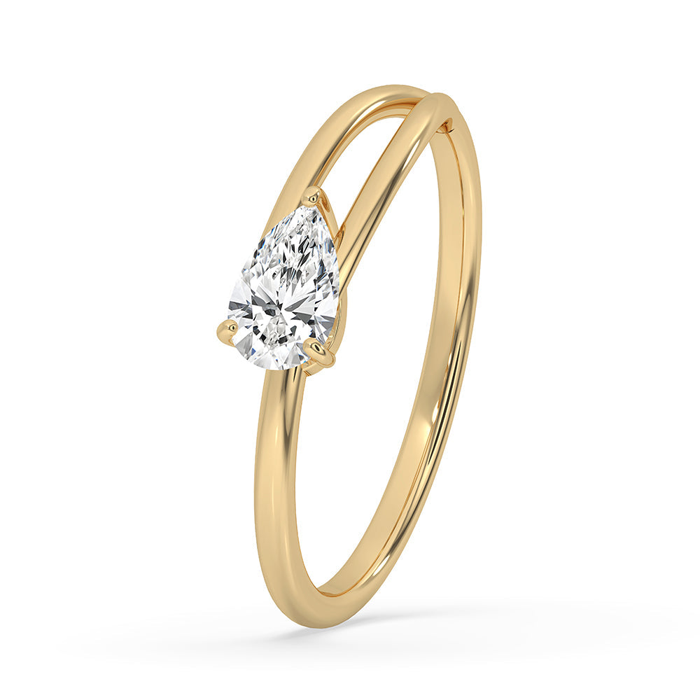 Pear Cut Split Shank Engagement Ring Secondary image