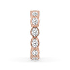 Oval Bezel Wedding Band