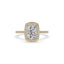 Cushion Cut Diamond Engagement Ring With Side Halo Setting