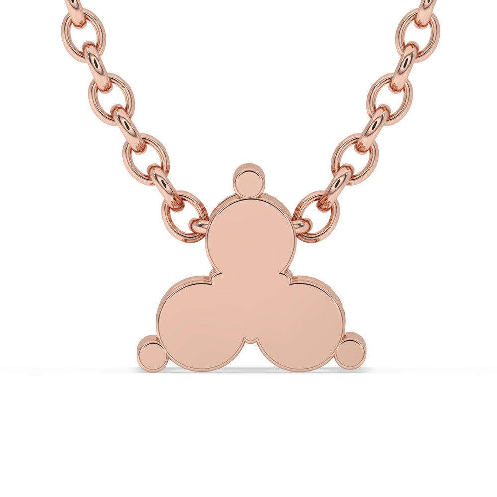 3 Stone Pendant Necklace – Round Shape