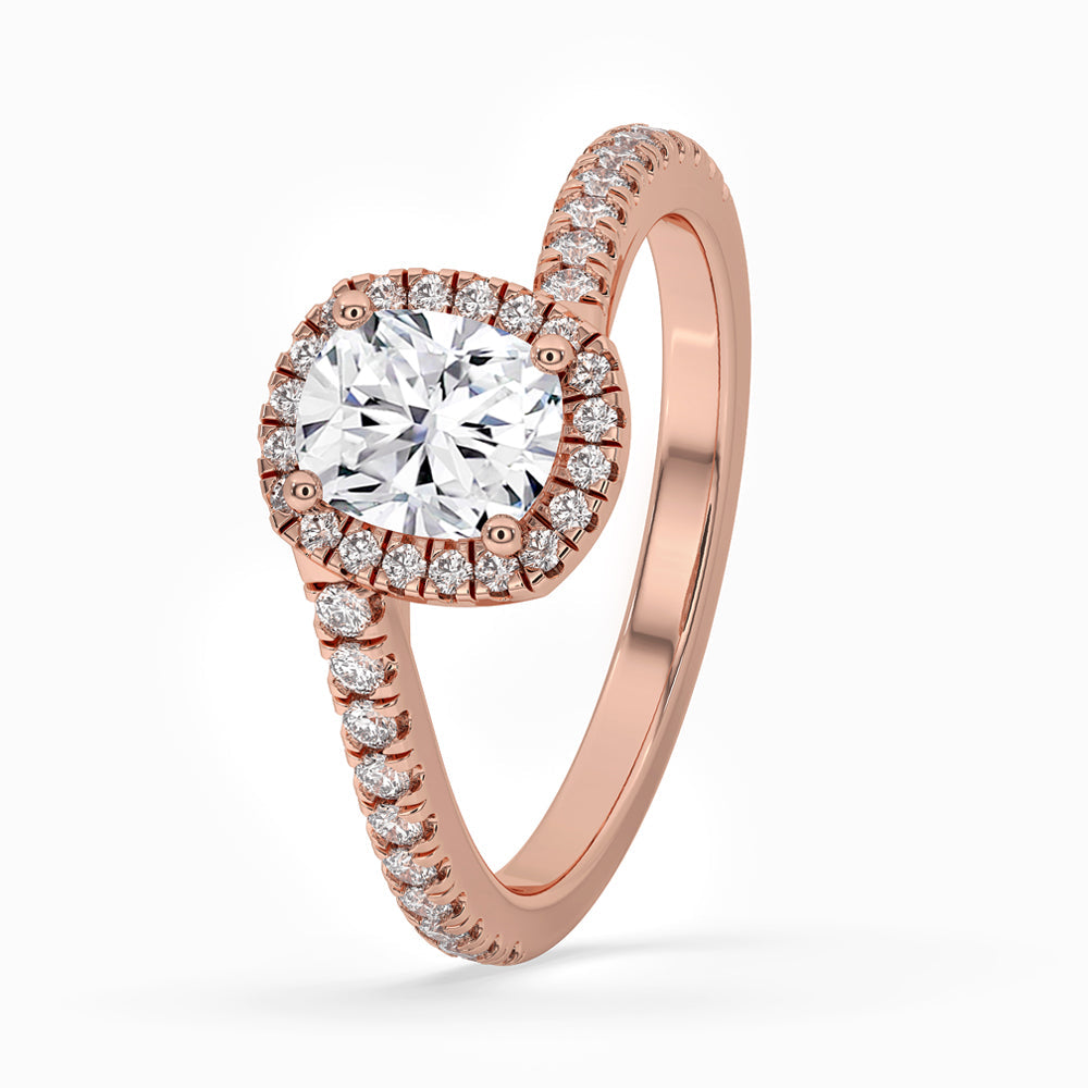 Cushion Engagement Ring - Gorgeous Rose Gold