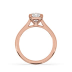 Rose Gold Cushion Solitaire Engagement Ring