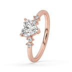 Heart Shaped Diamond Ring In Rose Gold