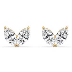 Marquise Earrings - Yellow Gold