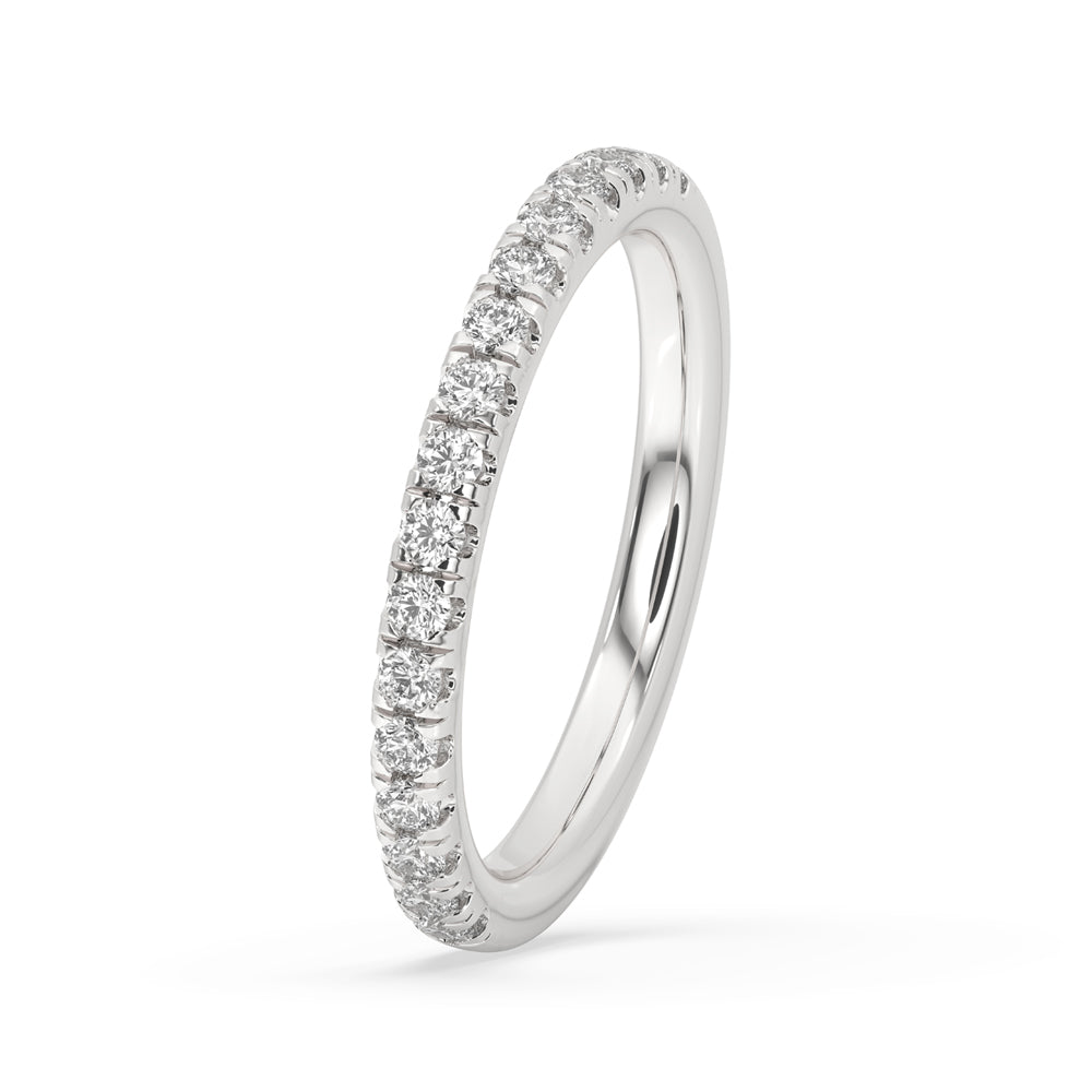 Half Eternity Wedding Band - Round Diamonds