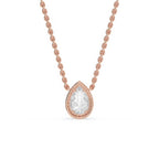 Pear Shaped Diamond Pendant - Halo Design