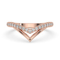 V Shaped Wedding Band - Lab Grown Diamonds