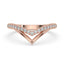 V Shaped Wedding Band - Lab Grown Diamonds