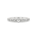 Half Eternity Wedding Band In White Gold