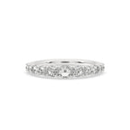 Half Eternity Wedding Band In White Gold