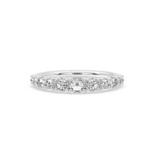 Half Eternity Wedding Band In White Gold