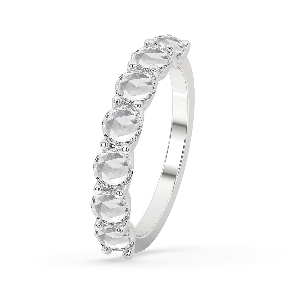 Half Eternity 7 Stone Wedding Band Imagen secundaria del producto